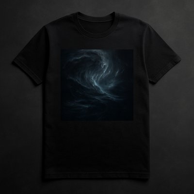 Foggy city silhouette